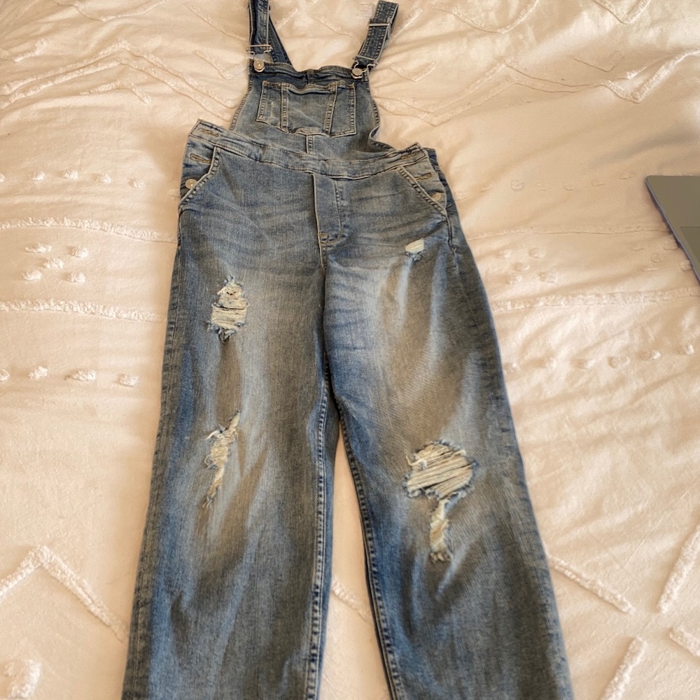 light wash overalls